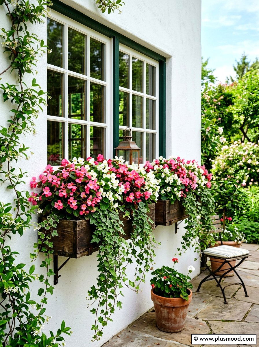 Begonias In Window Boxes - 25 summer patio flower ideas