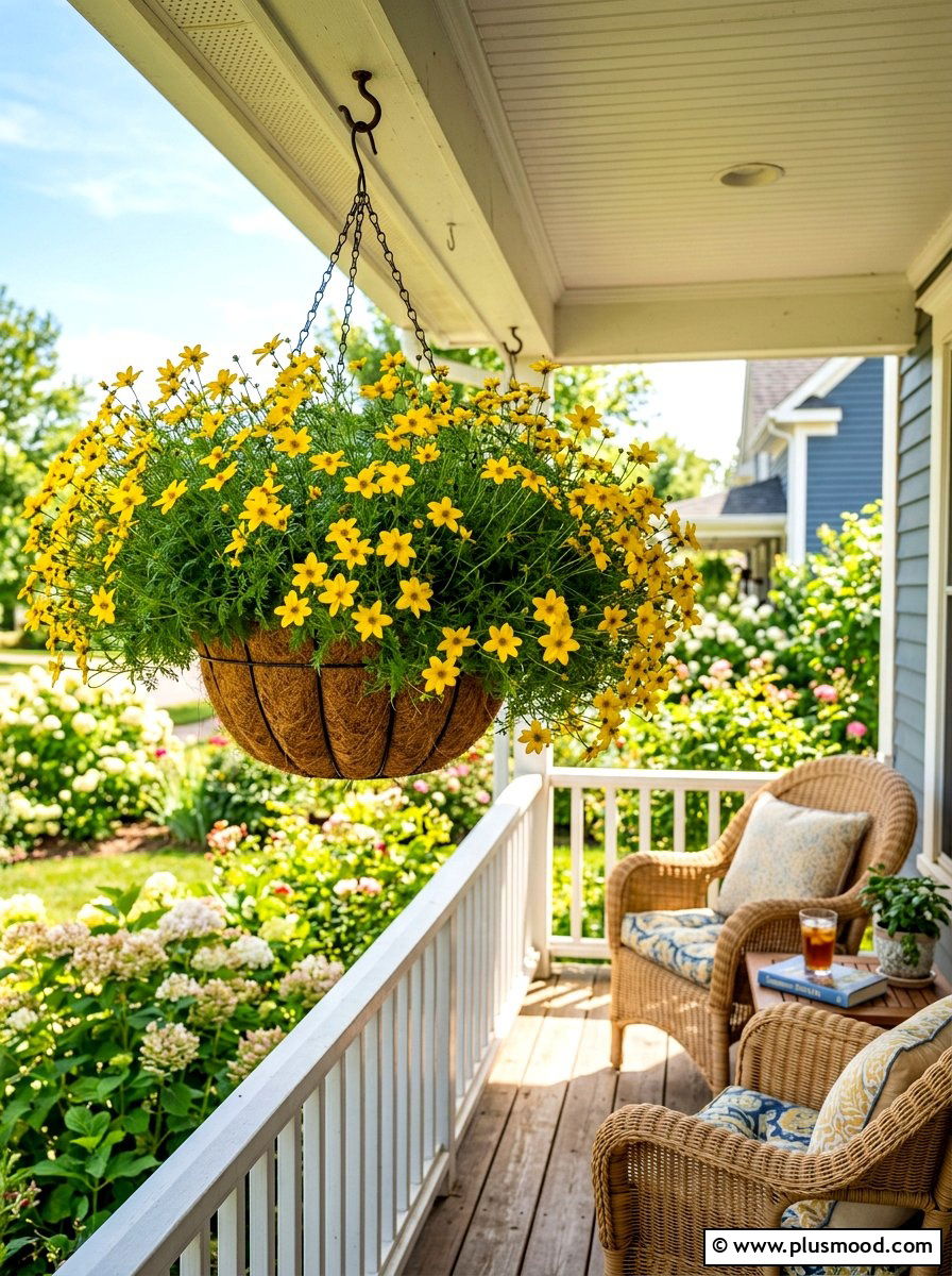 Bidens Hanging Basket - 25 summer hanging basket ideas for summer