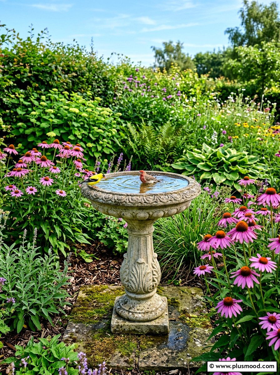 Bird Bath Basin - 25 summer small garden ideas