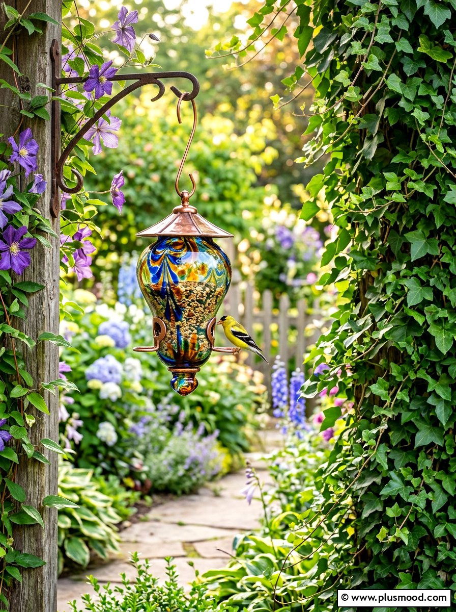 Bird Feeder Garden Accent - 25 cheap summer porch ideas
