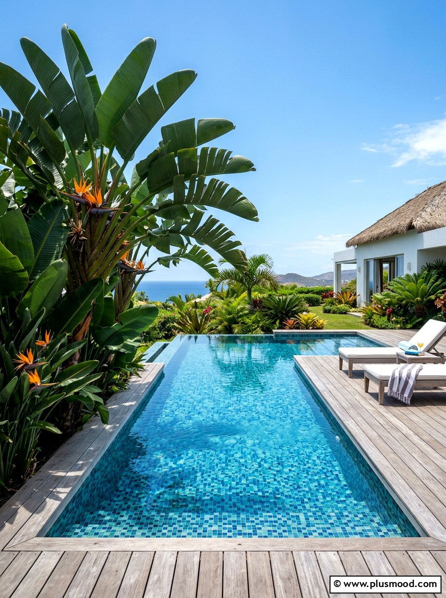 Bird Of Paradise Feature - 25 pool landscaping ideas with plants