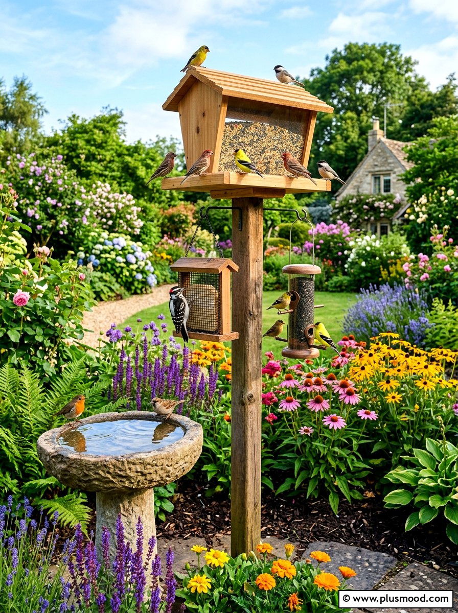 Bird feeder station - 25 late summer backyard ideas