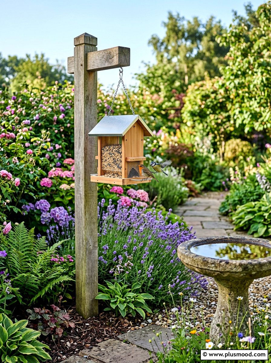 Bird feeder - 25 small backyard ideas for kids