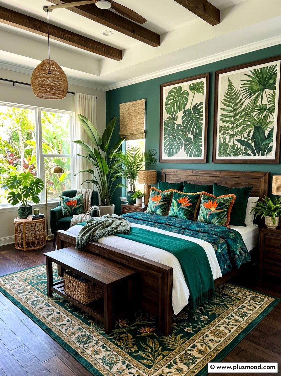 Bird of paradise pillows - 25 summer pillow ideas for bedroom