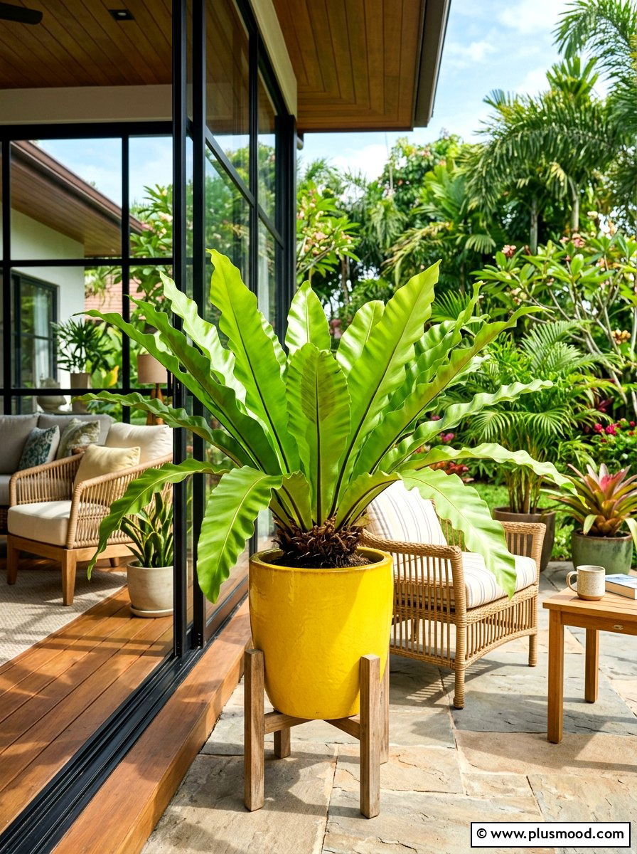 Birds Nest Fern Porch Decor - 25 summer potted fern ideas for porch