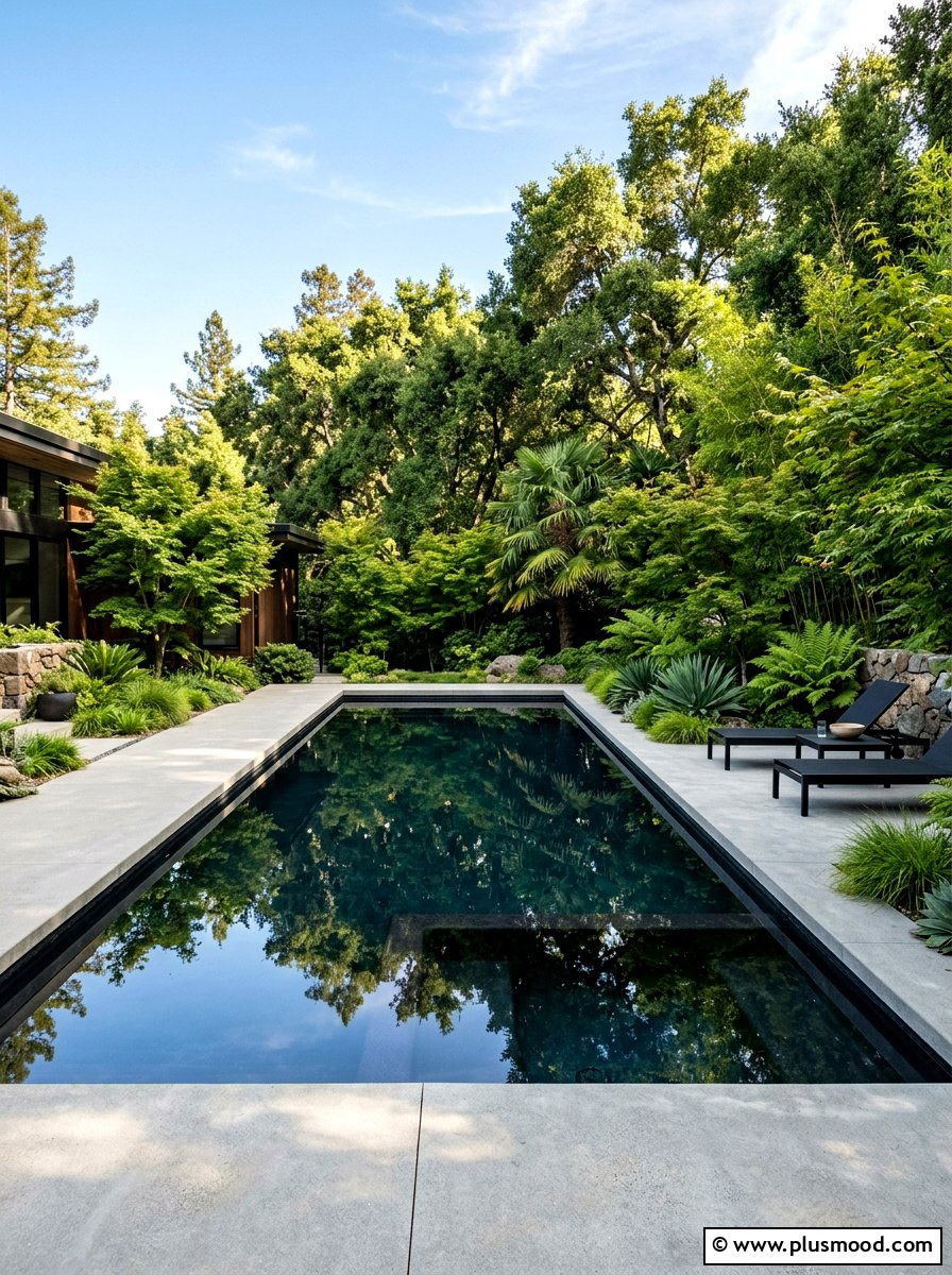 Black Bottom Pool - 25 pool landscaping ideas for zen style