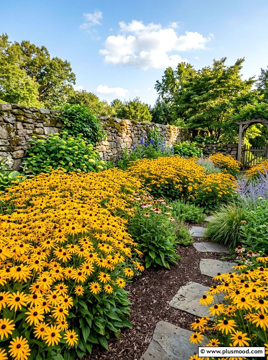 Black Eyed Susan Garden - 25 summer pollinator garden ideas