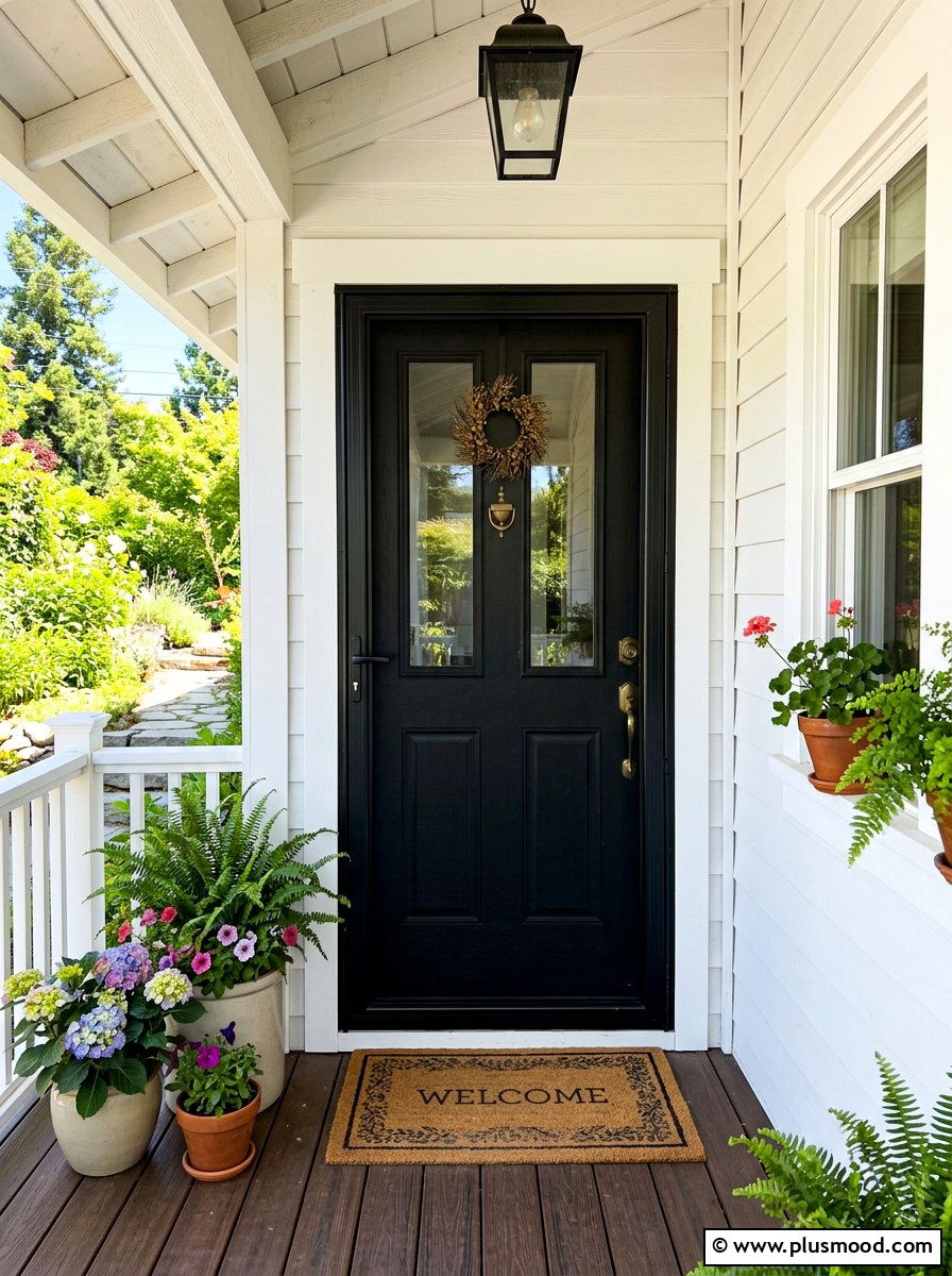 Black Front Door Screen Door - 25 summer black front door ideas