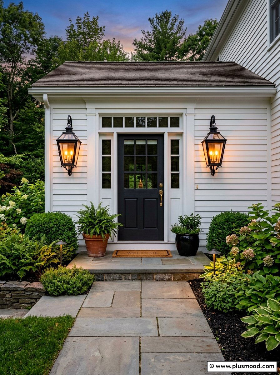 Black Lantern Lighting - 25 summer front porch curb appeal ideas