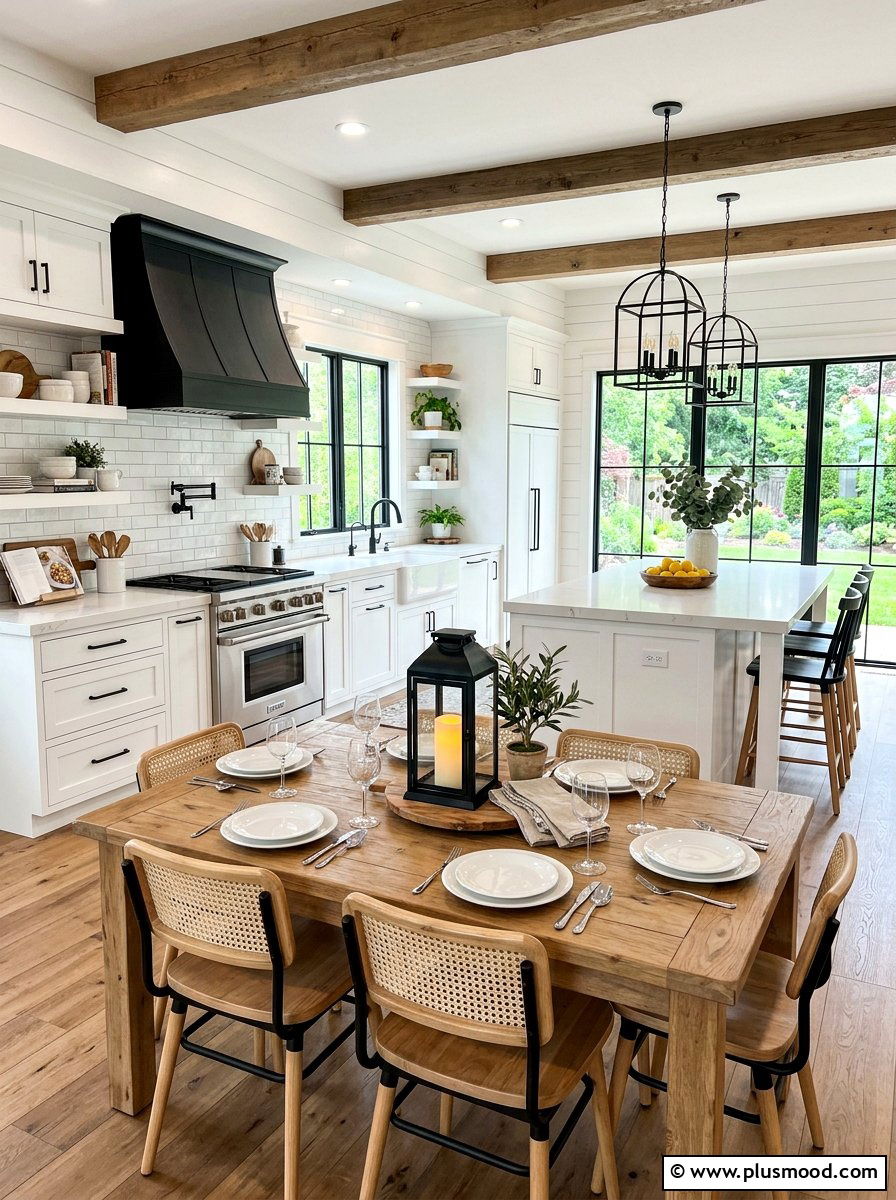 Black Metal Lantern - 25 summer to fall kitchen decor ideas
