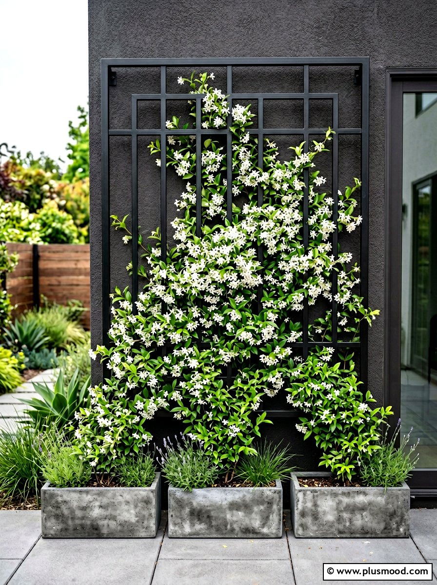 Black Metal Wall Trellis - 25 summer balcony trellis ideas