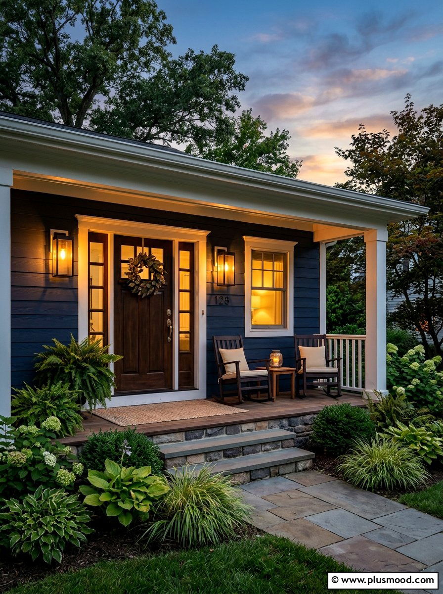 Black Outdoor Sconces - 25 summer entryway curb appeal ideas