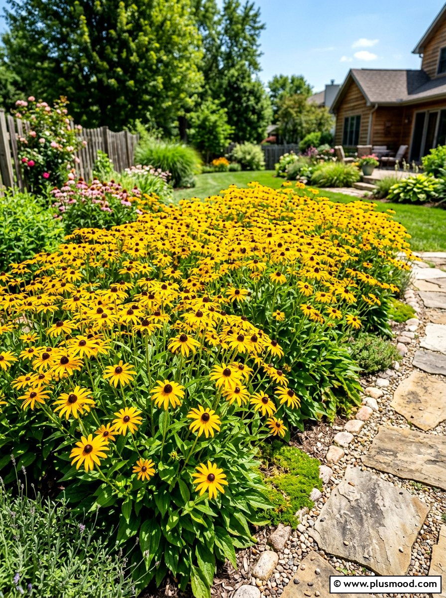 Black eyed susan bed - 25 late summer flower bed ideas