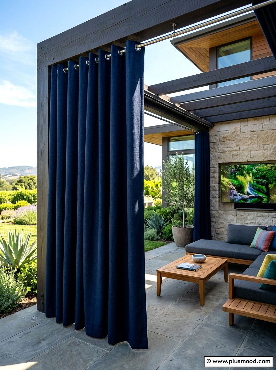 Blackout outdoor curtains - 25 summer patio curtain ideas