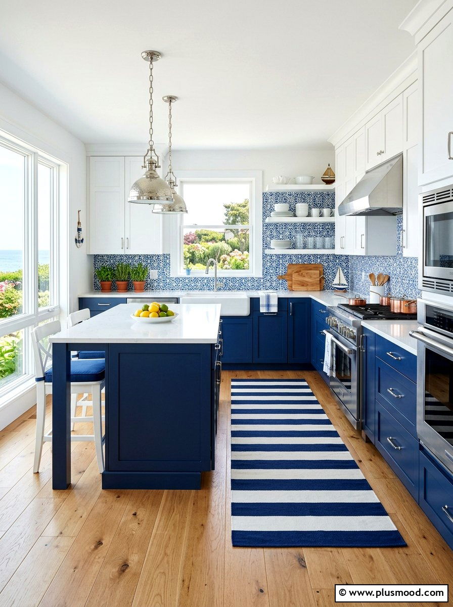 Blue And White Kitchen - 25 summer kitchen styling ideas
