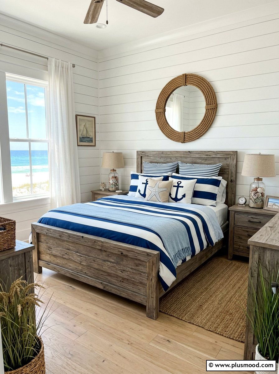 Blue Coastal Bedding - 25 summer bedding ideas
