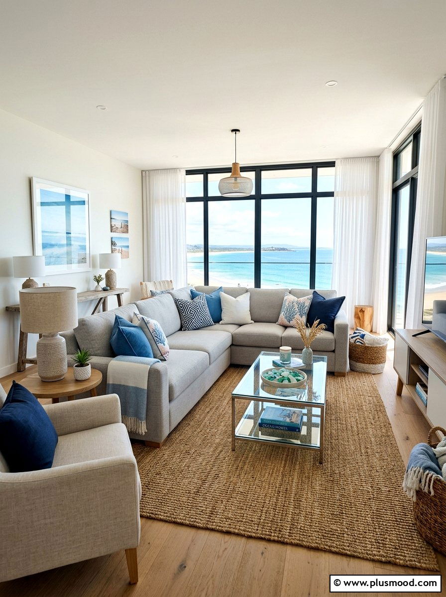 Blue Coastal Sofa Decor - 25 summer sofa styling ideas