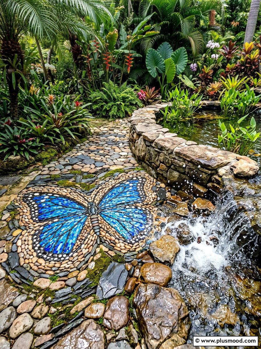 Blue Morpho Butterfly Rock Art - 25 painted rock ideas with butterflies