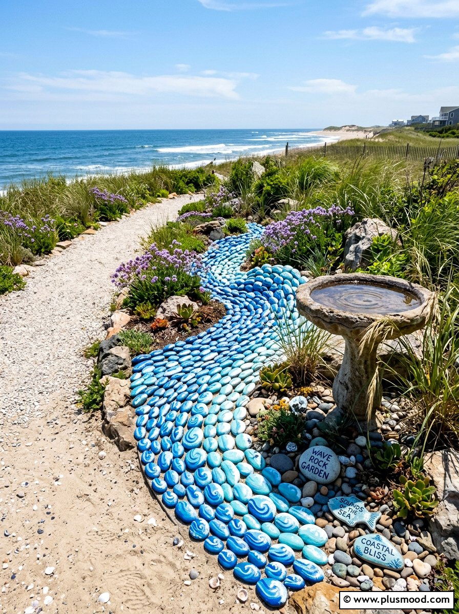 Blue Ocean Wave Rock