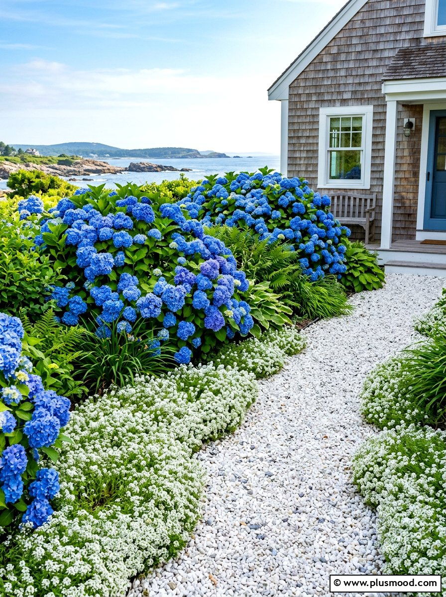 Blue and white landscape - 25 summer color scheme landscaping ideas