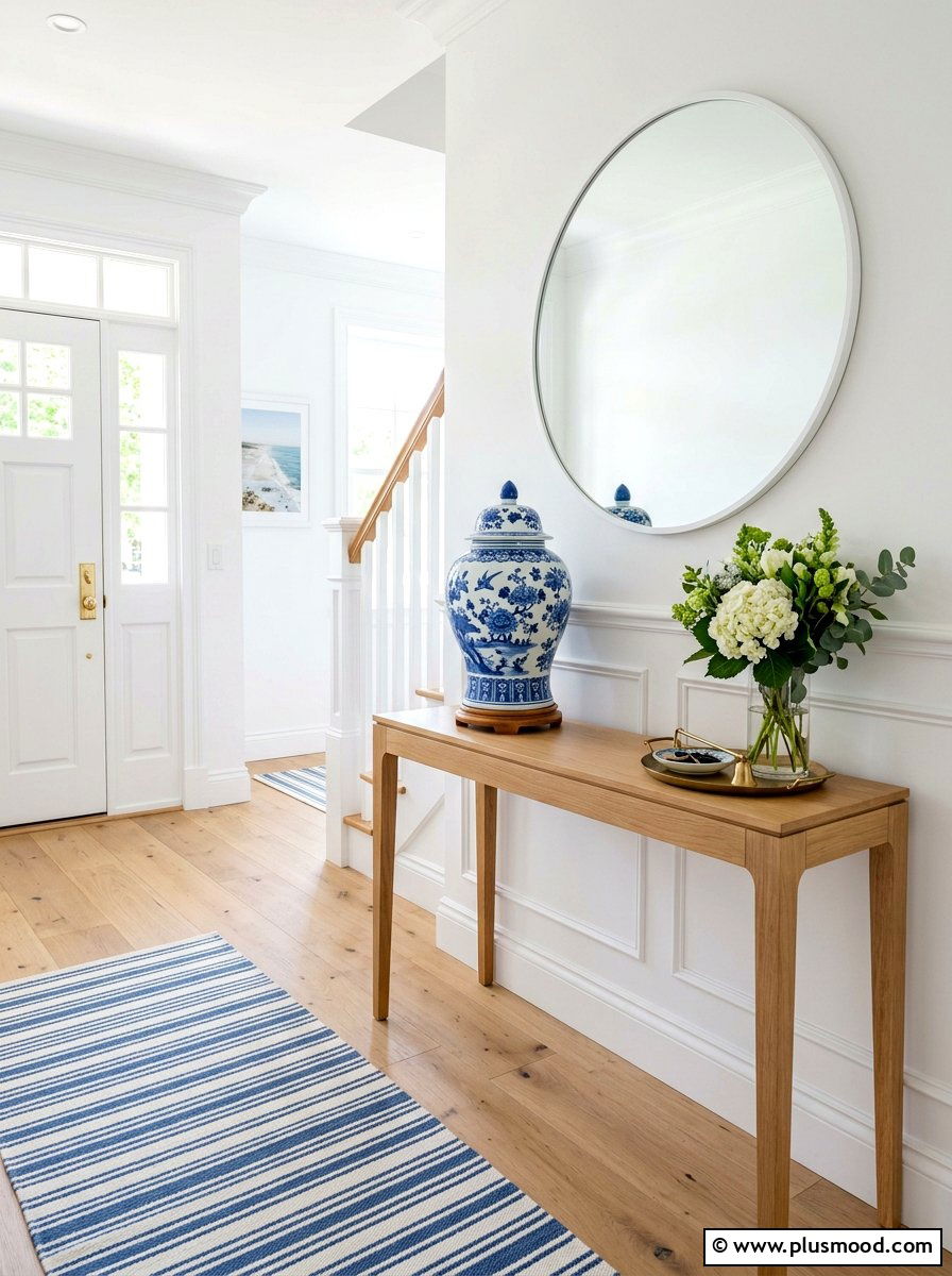 Blue and white porcelain - 25 summer decor ideas without clutter
