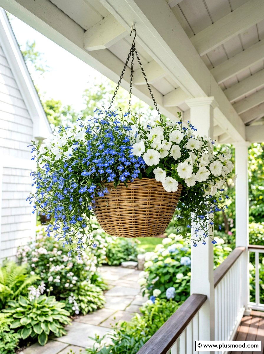 Blue lobelia summer planter - 25 beautiful summer planter ideas