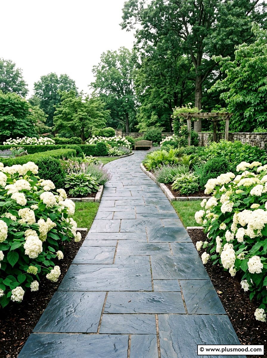 Bluestone Path - 25 small backyard ideas with curved path