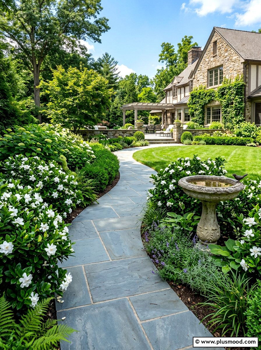 Bluestone Walkway - 25 summer backyard path ideas