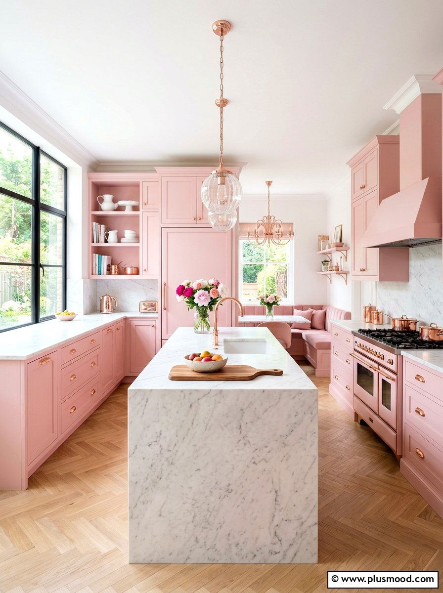 Blush Pink Kitchen - 25 summer kitchen color ideas