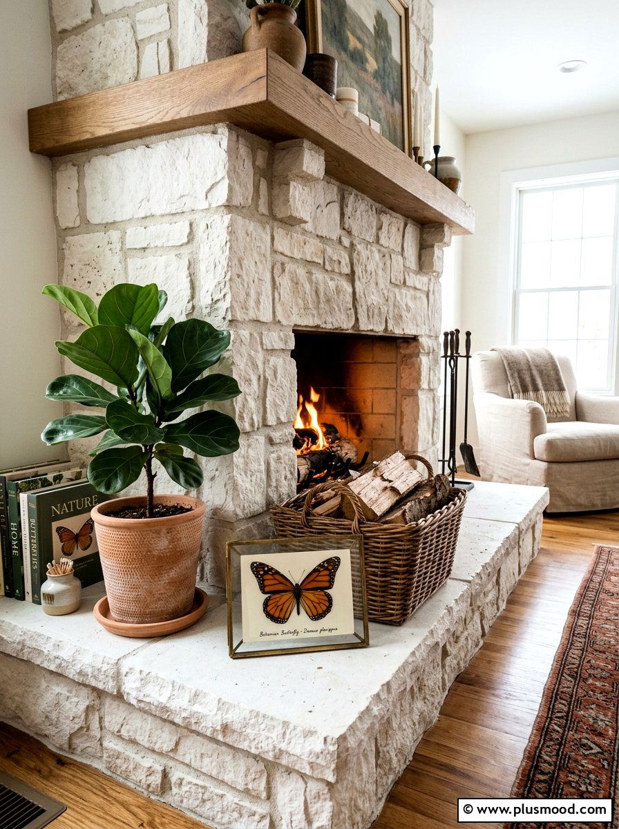 Bohemian Butterfly Wing - 25 painted rock ideas with boho style