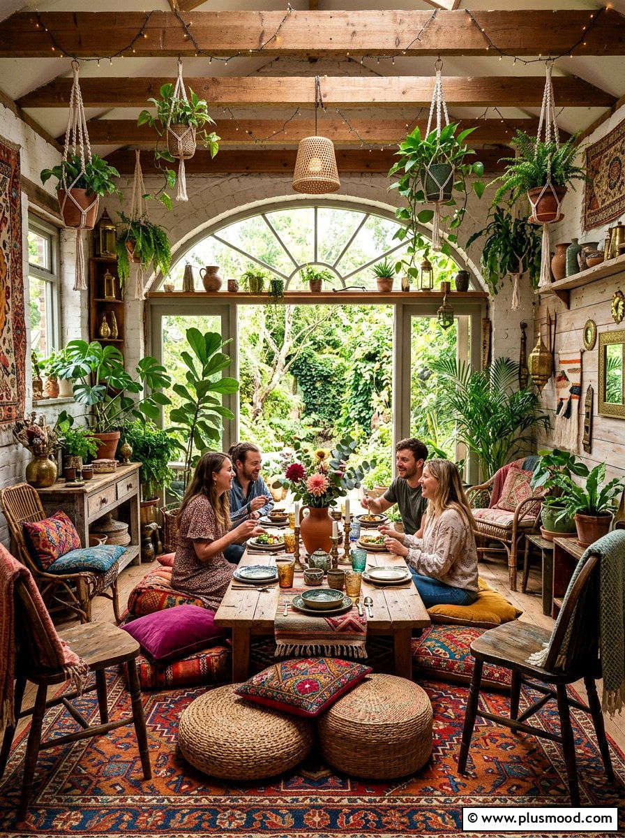 Bohemian Garden Dining Room - 25 late summer dining room ideas