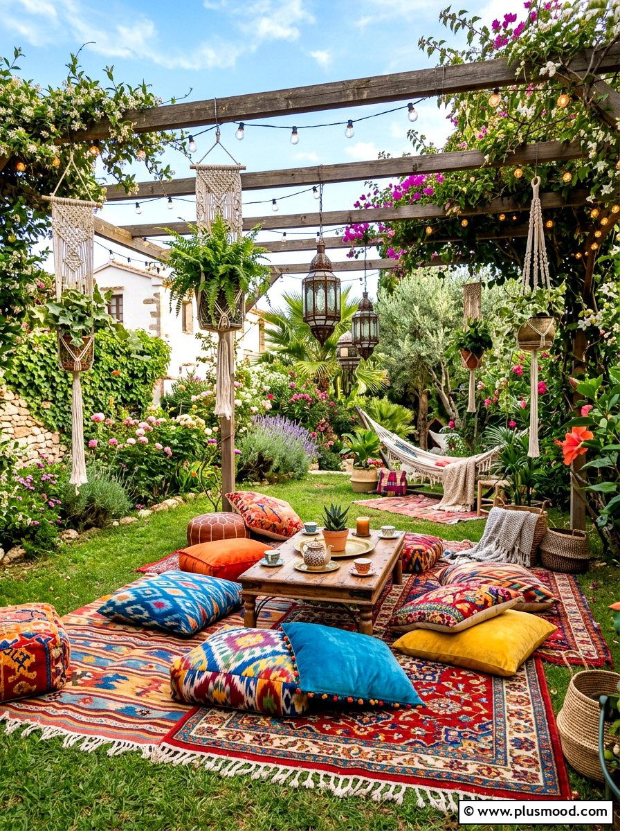 Bohemian Garden Lounge - 25 fresh summer garden styling ideas