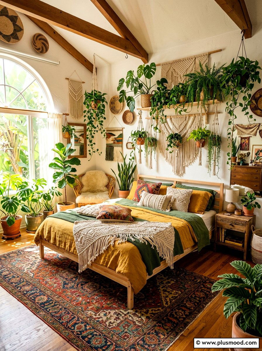 Bohemian Jungle Decor - 25 summer tropical bedroom ideas