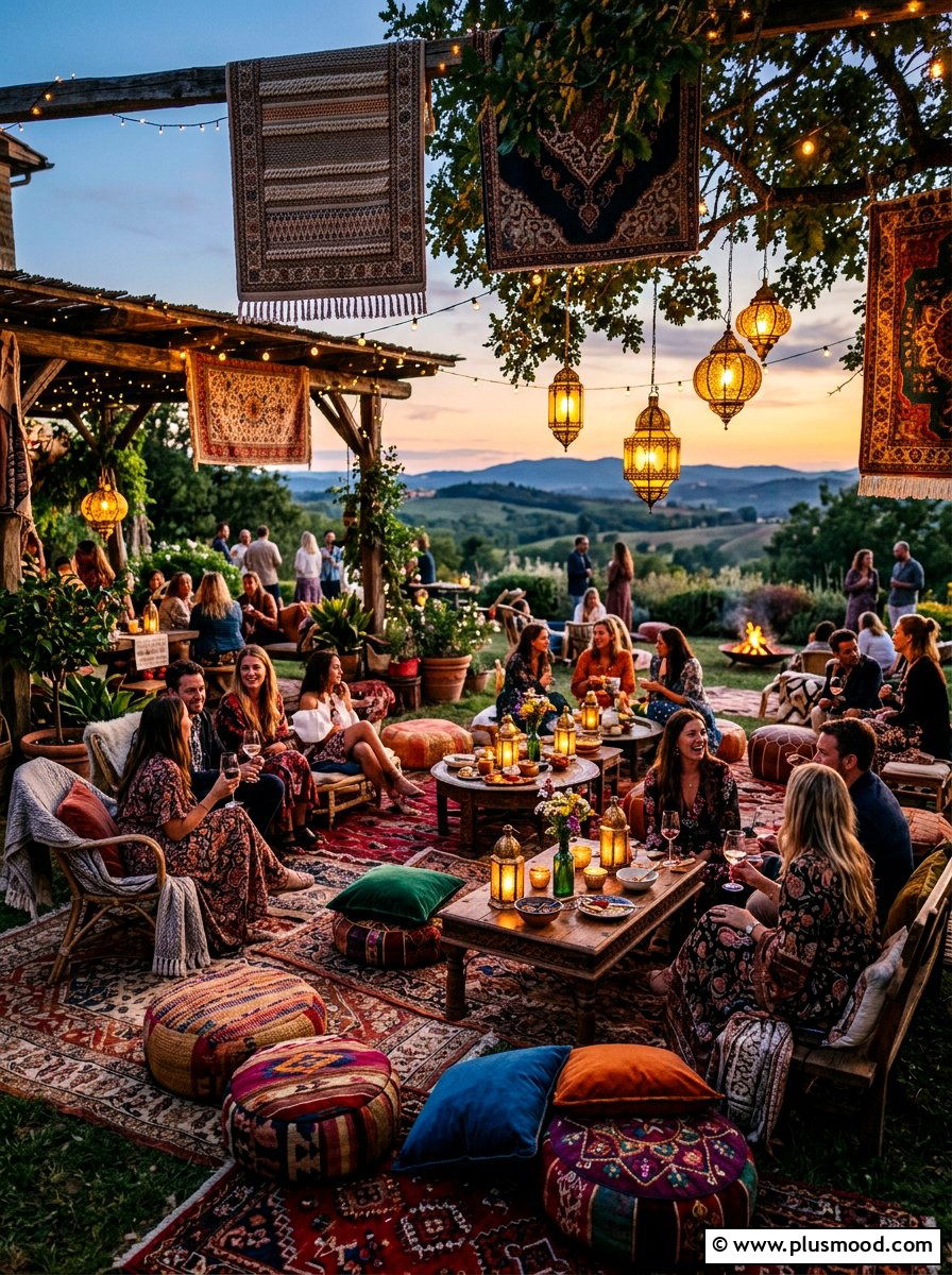 Bohemian Lounge Party - 25 summer outdoor birthday party ideas