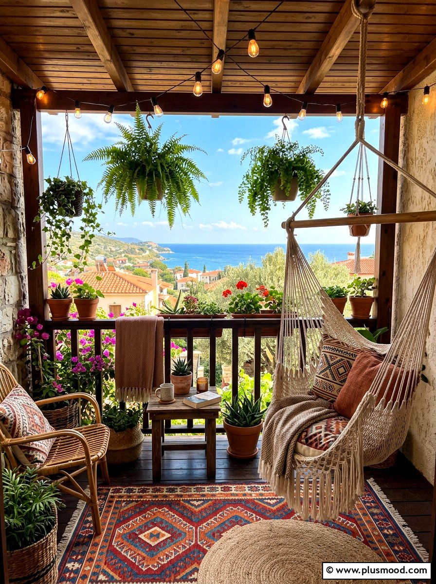Bohemian Summer Balcony - 25 light and airy summer decor ideas