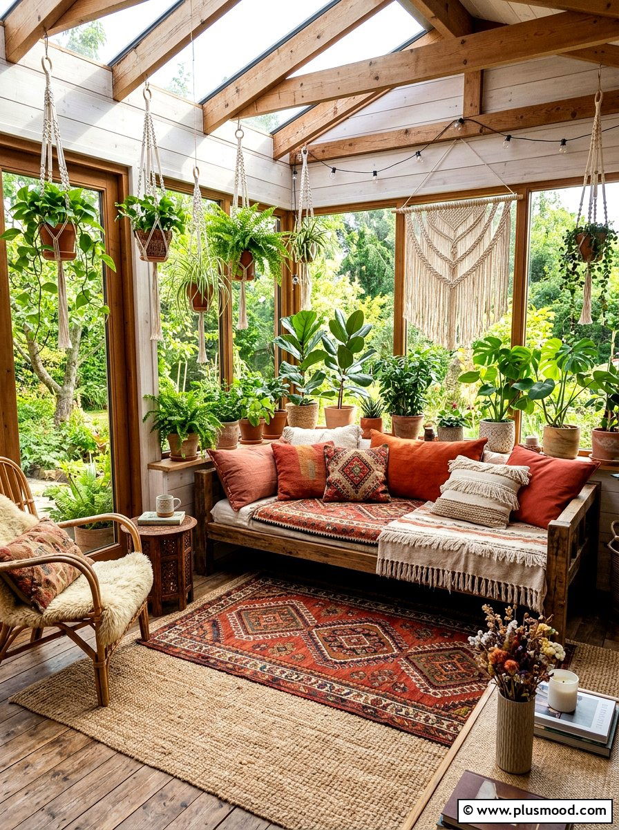 Bohemian Sunroom - 25 best summer home decor ideas