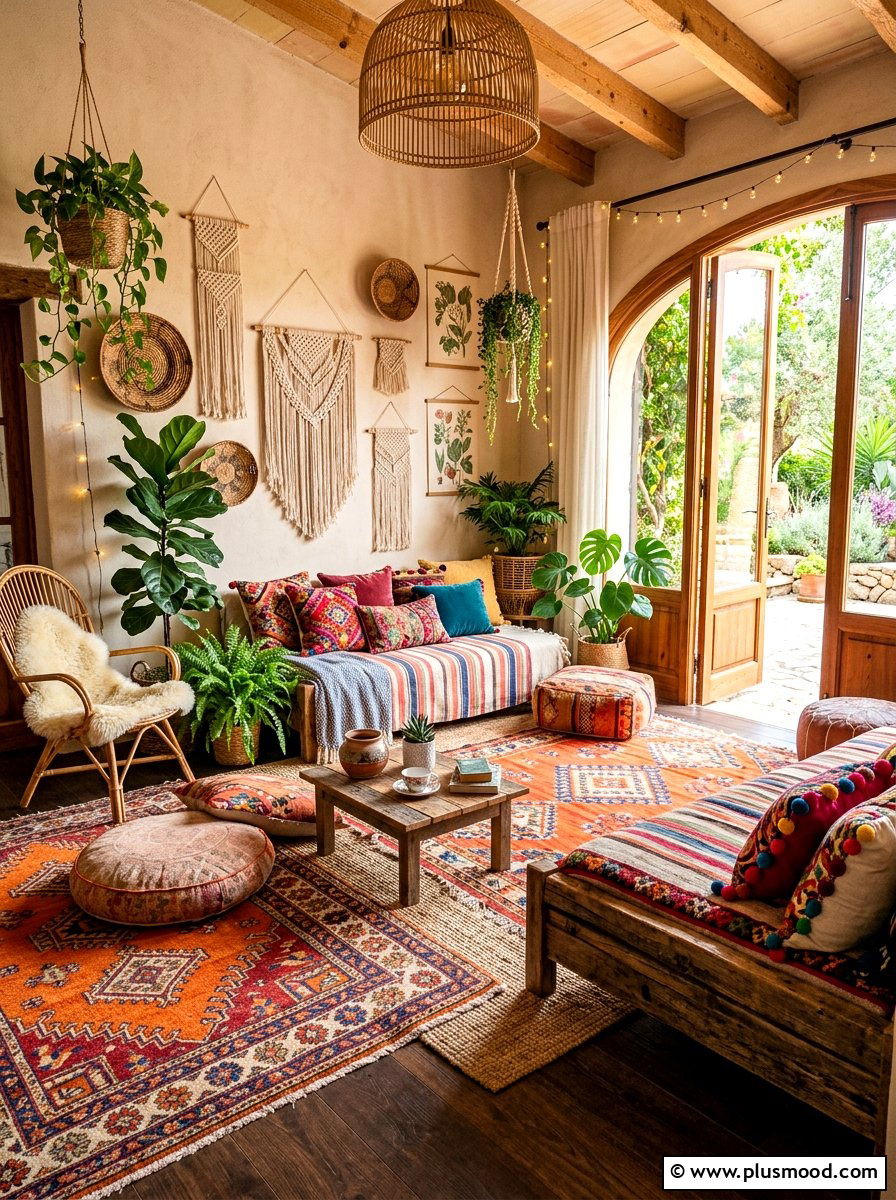 Bohemian summer lounge - 25 summer living room styling ideas