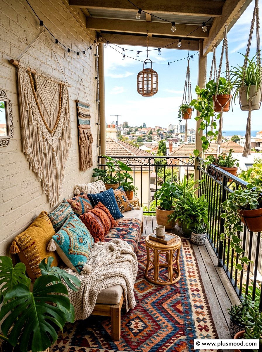 Boho Balcony Decor - 25 summer balcony patio ideas