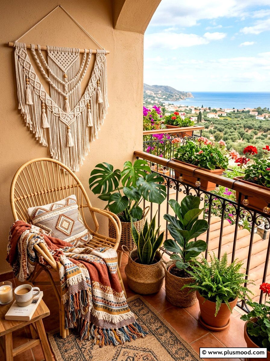 Boho Balcony Decor - 25 summer condo balcony ideas