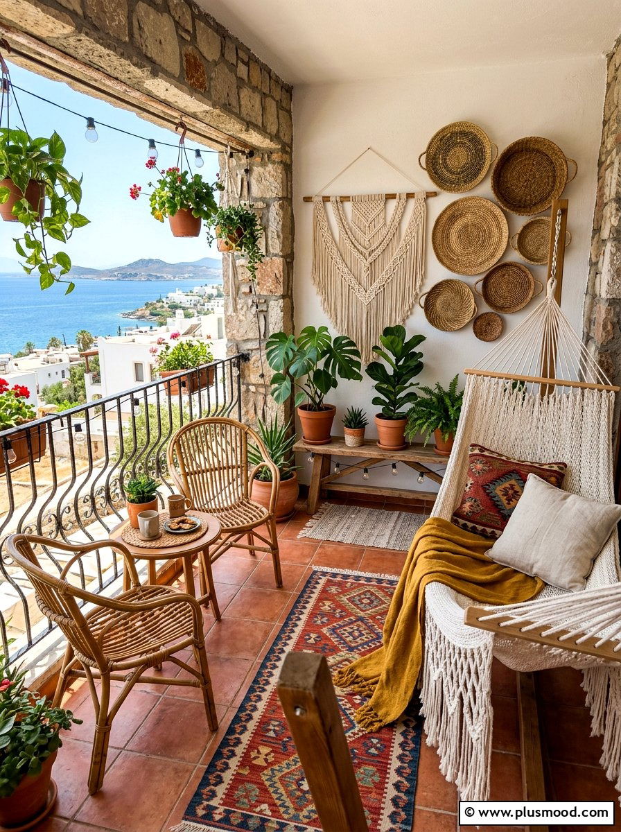 Boho Balcony Decor - 25 summer cozy balcony ideas