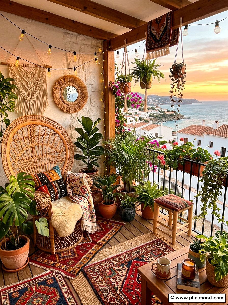Boho Balcony Decor - 25 cute summer balcony ideas