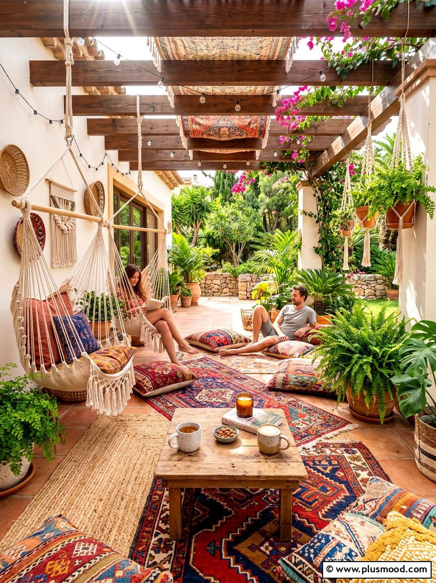 Boho Chic Patio - 25 summer patio styling ideas