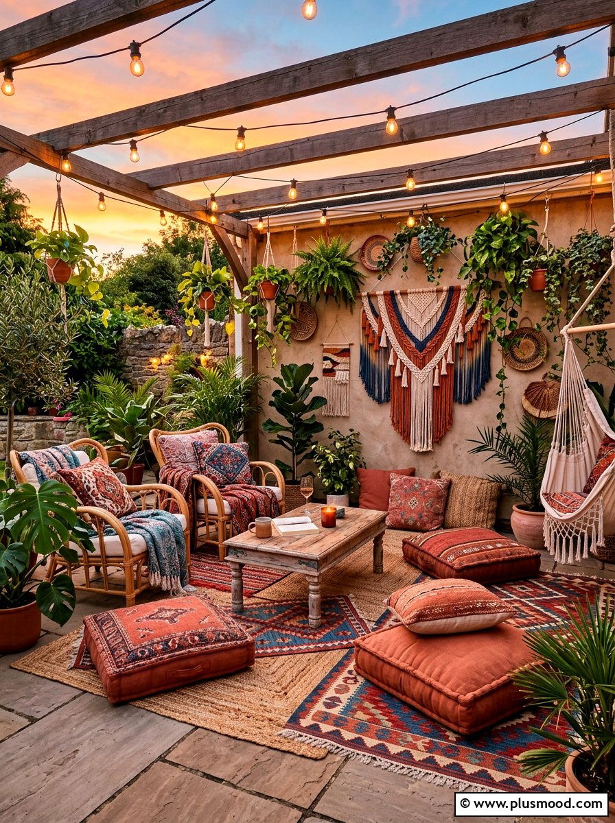 Boho Chic Patio - 25 trending summer patio ideas