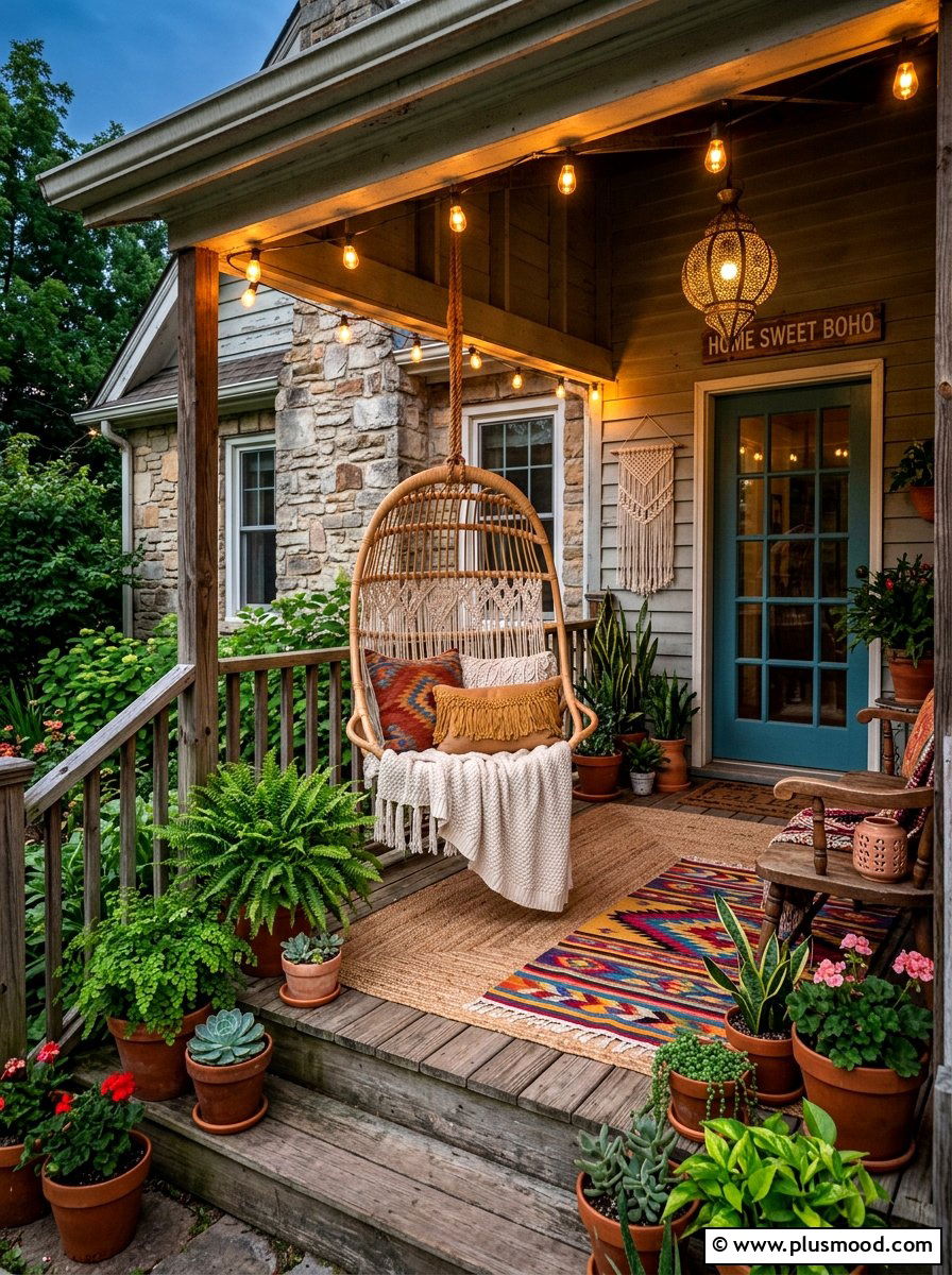 Boho Chic Porch Decor - 25 fresh summer front porch ideas