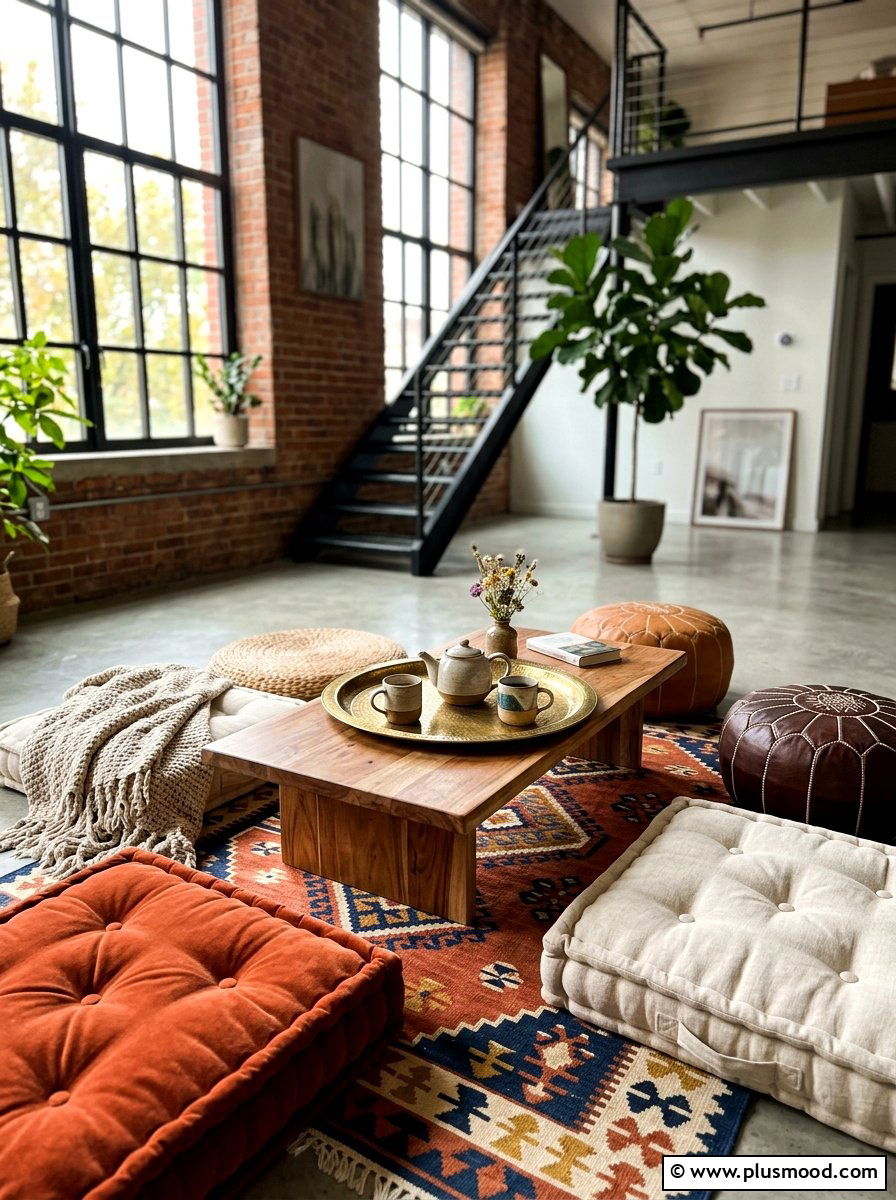 Boho Floor Seating - 25 summer boho decor ideas