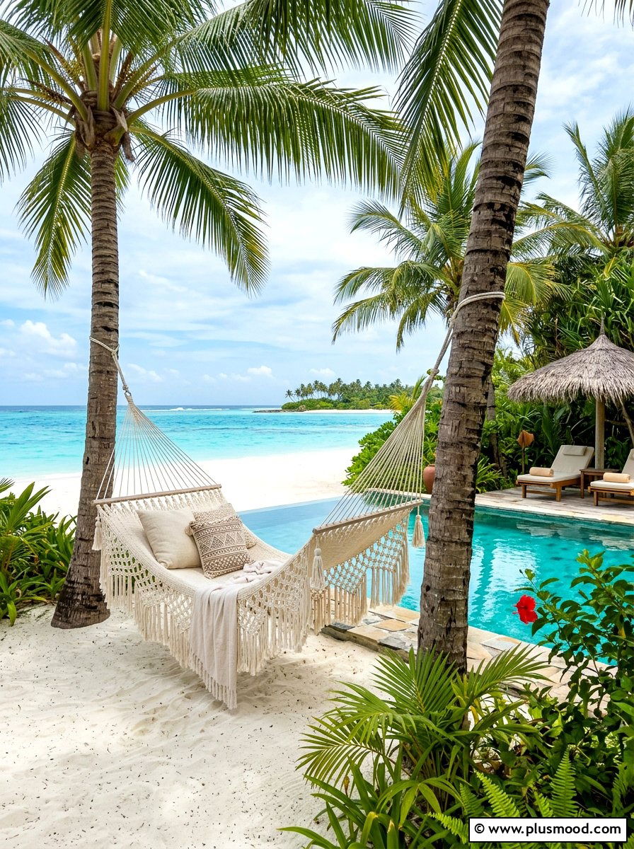 Boho Hammock Near Pool - 25 late summer pool decor ideas