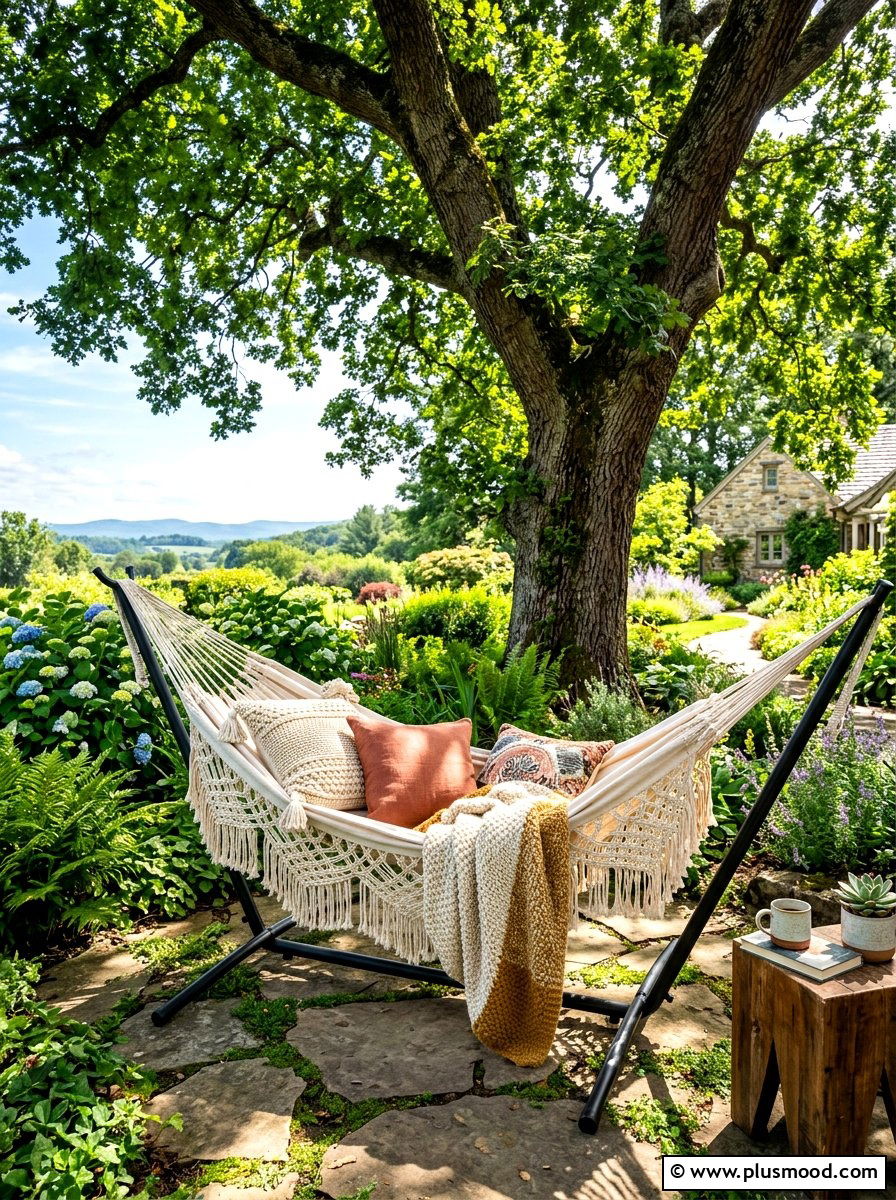 Boho Hammock - 25 summer backyard ideas for renters