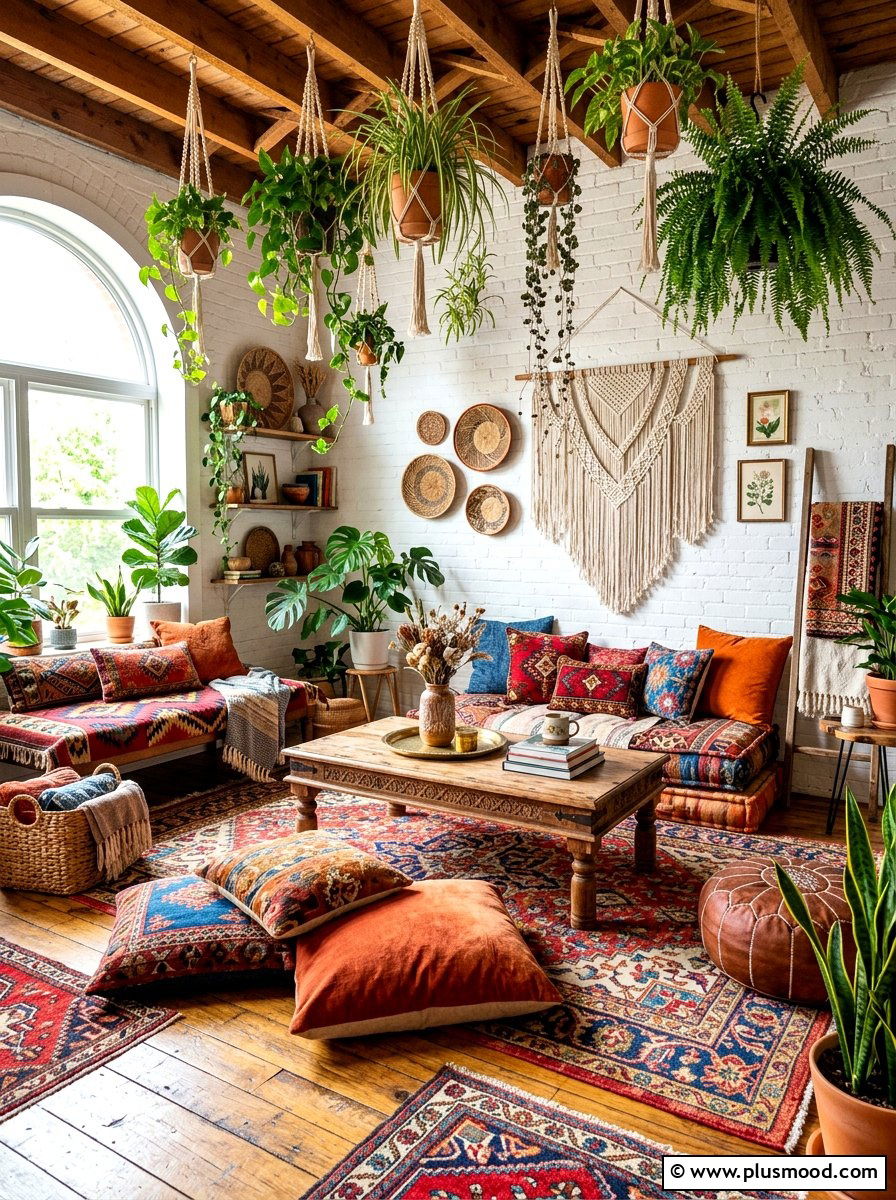 Boho Living Room - 25 best summer living room ideas