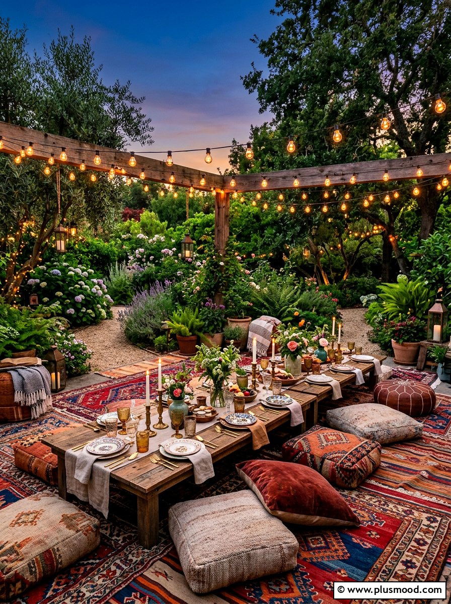 Boho Outdoor Dining - 25 summer dining room ideas