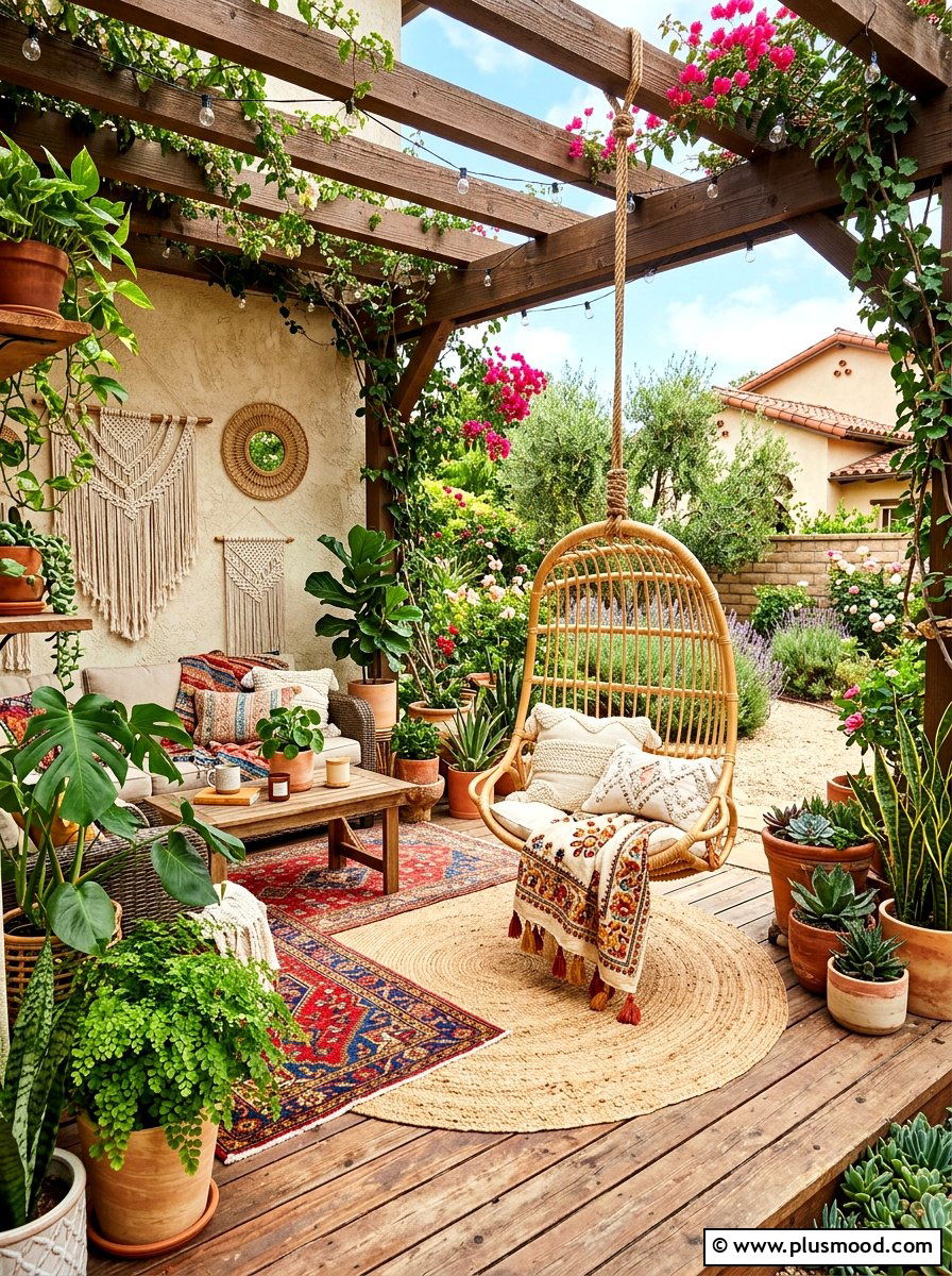 Boho Patio Decor - 25 summer garden makeover ideas